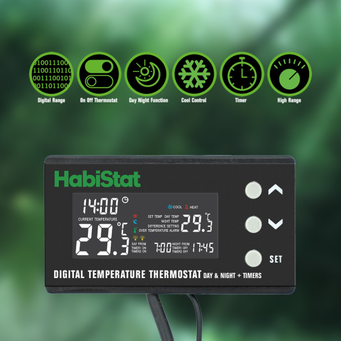 HabiStat Digital Temperature Thermostat den/noc - teplotní