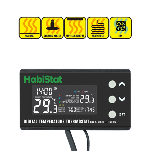 HabiStat Digital Temperature Thermostat den/noc - teplotní